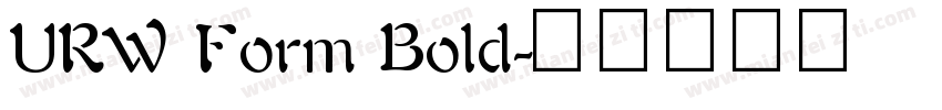 URW Form Bold字体转换